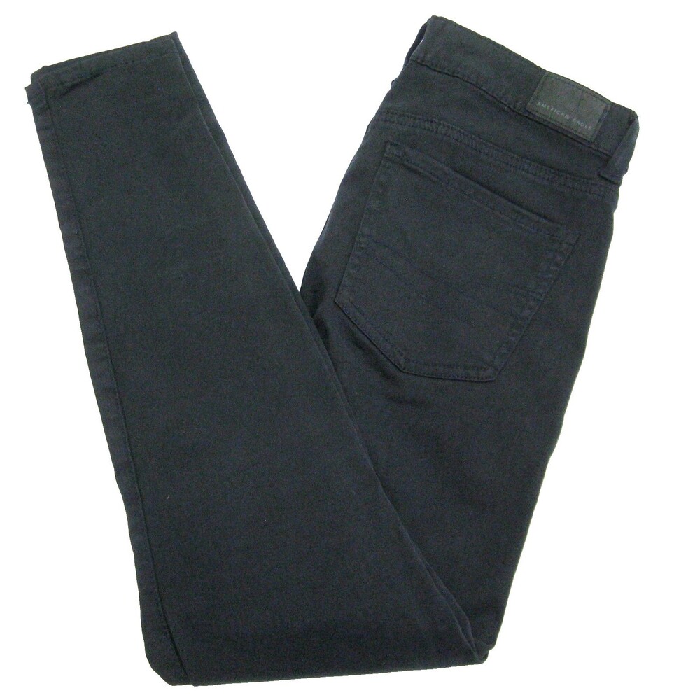 American Eagle Womens Size 0 27x27 Black Skinny Jeans Jegging Super Stretch Pant
